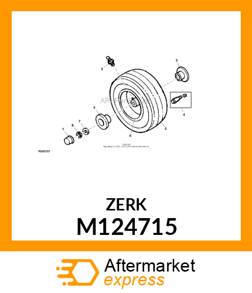 LUBRICATION FITTING M124715