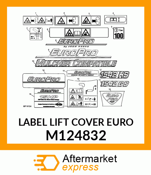 Label Lift Cover Euro M124832