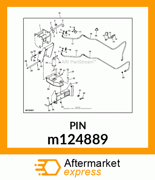 SHAFT, FRONT HITCH m124889