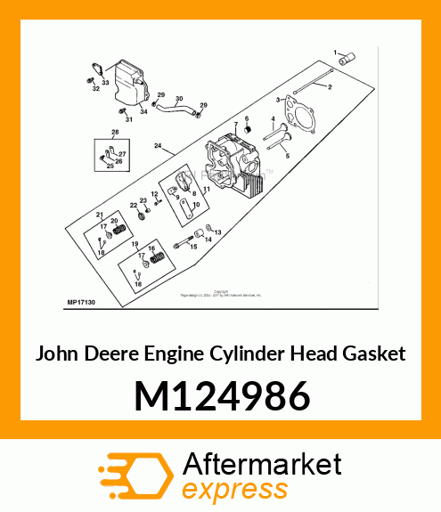 GASKET, CYLINDER HEAD M124986