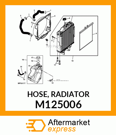 HOSE, RADIATOR M125006