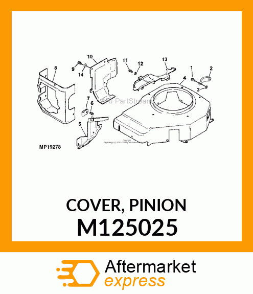 COVER, PINION M125025