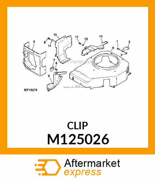 CLIP, MOUNTING M125026