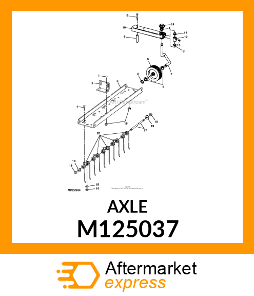 AXLE, AXLE, FORMED M125037