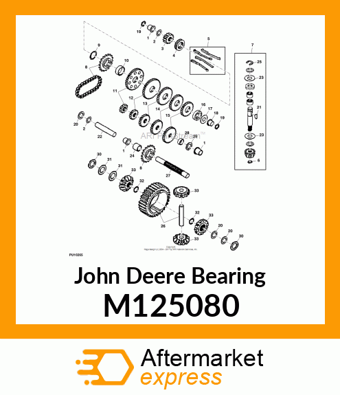 BEARING, BEARING, FLANGE M125080