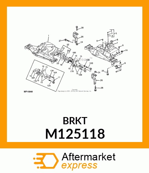 BRACKET, BRACKET, ANTI M125118