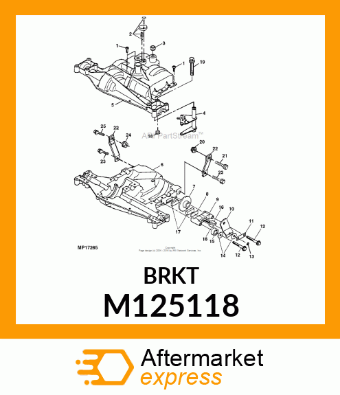 BRACKET, BRACKET, ANTI M125118