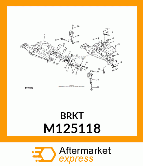 BRACKET, BRACKET, ANTI M125118