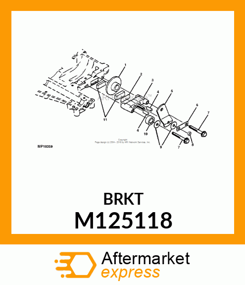 BRACKET, BRACKET, ANTI M125118