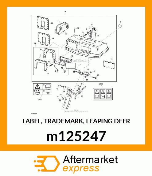 LABEL, TRADEMARK, LEAPING DEER m125247