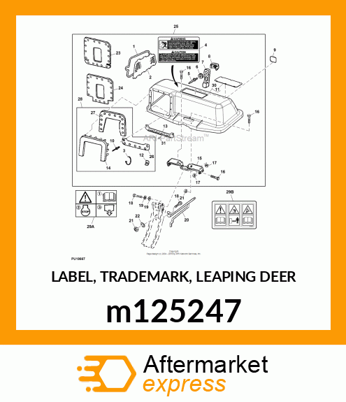 LABEL, TRADEMARK, LEAPING DEER m125247