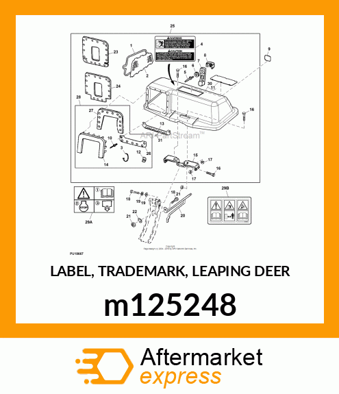 LABEL, TRADEMARK, LEAPING DEER m125248