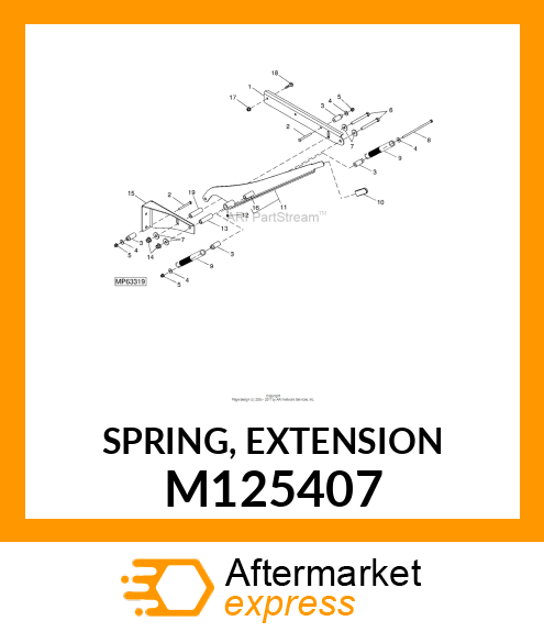 SPRING, EXTENSION M125407