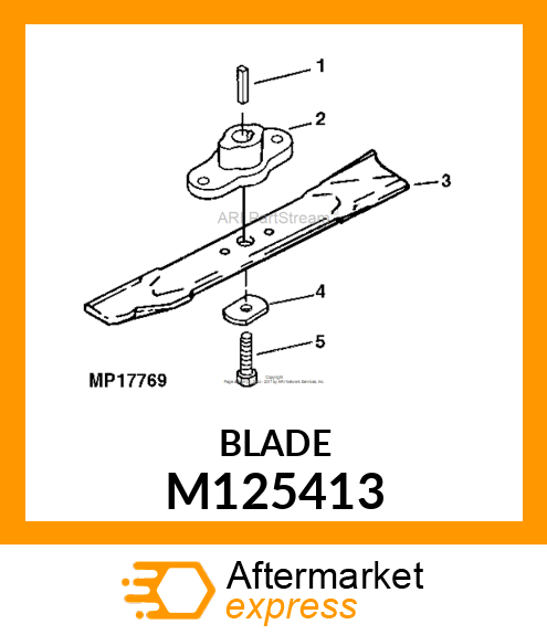 BLADE, MULCH CUTTING DOMESTIC M125413