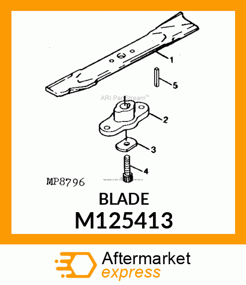 BLADE, MULCH CUTTING DOMESTIC M125413