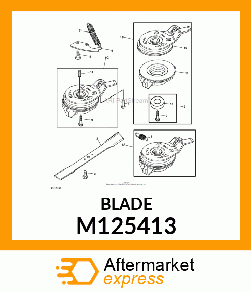 BLADE, MULCH CUTTING DOMESTIC M125413