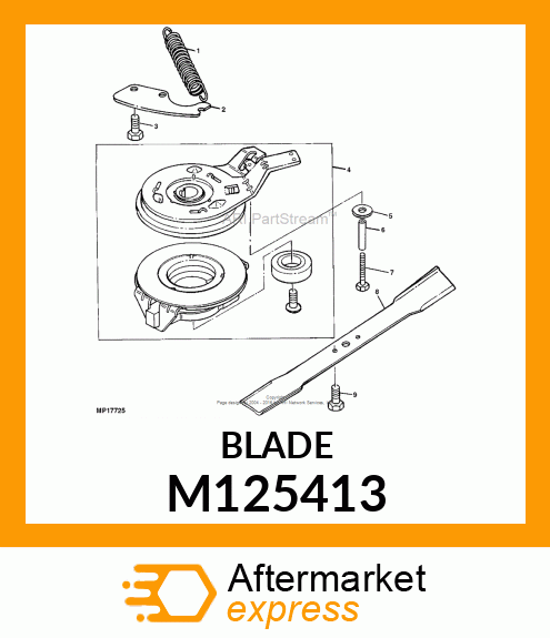 BLADE, MULCH CUTTING DOMESTIC M125413