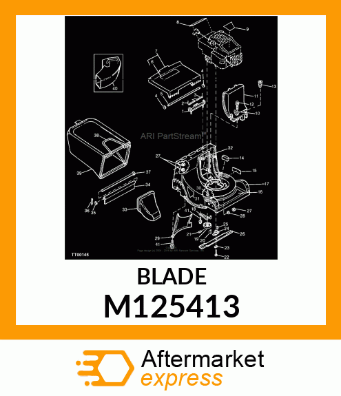 BLADE, MULCH CUTTING DOMESTIC M125413