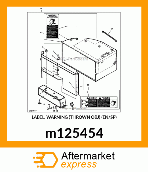 LABEL, WARNING (THROWN OBJ) (EN/SP) m125454