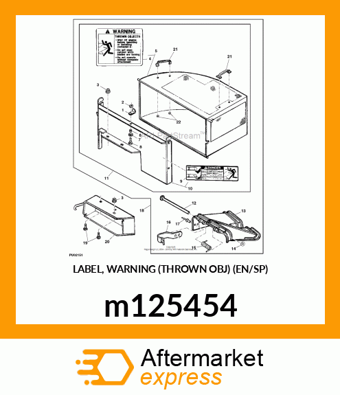 LABEL, WARNING (THROWN OBJ) (EN/SP) m125454