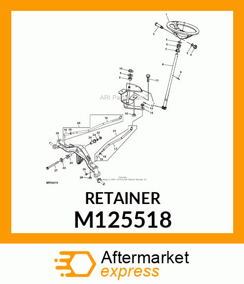 SPACER, FRONT AXLE PIVOT M125518