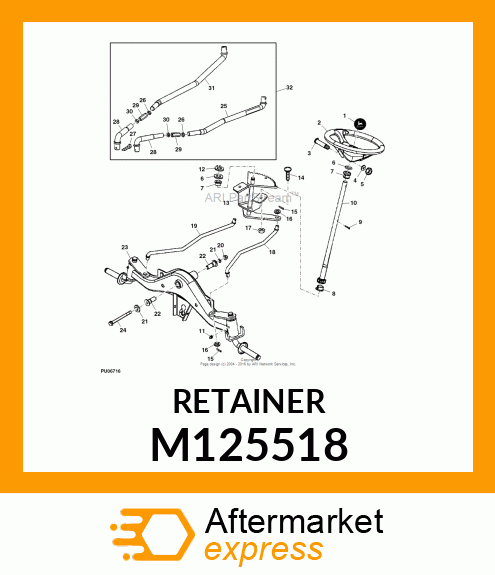 SPACER, FRONT AXLE PIVOT M125518