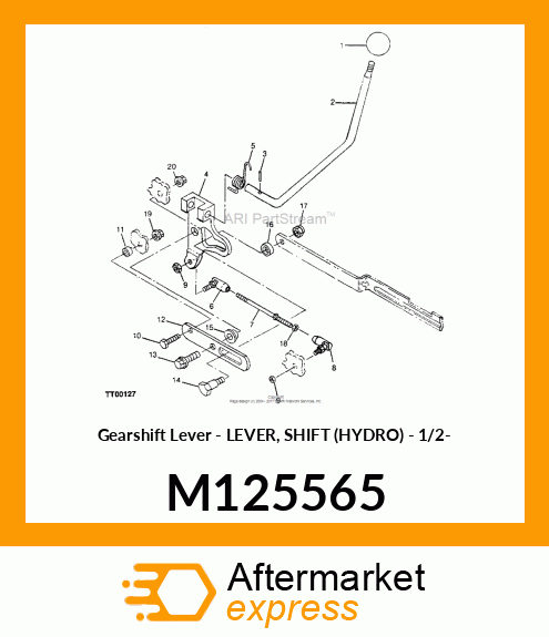 Gearshift Lever - LEVER, SHIFT (HYDRO) - 1/2- M125565