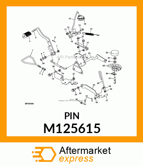 PIN, PIN, DEPTH STOP M125615