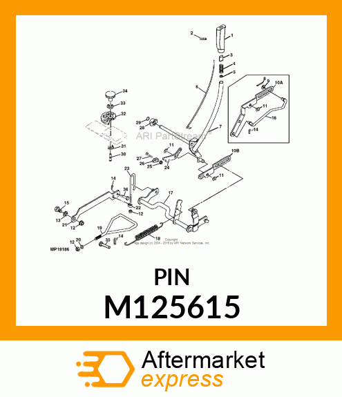 PIN, PIN, DEPTH STOP M125615