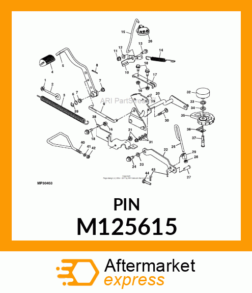 PIN, PIN, DEPTH STOP M125615