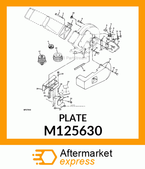 PLATE, PLATE, LATCH LOCK M125630