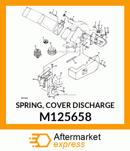 SPRING, COVER DISCHARGE M125658