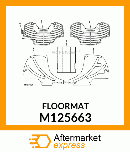 FLOORMAT, FOOTDECK M125663