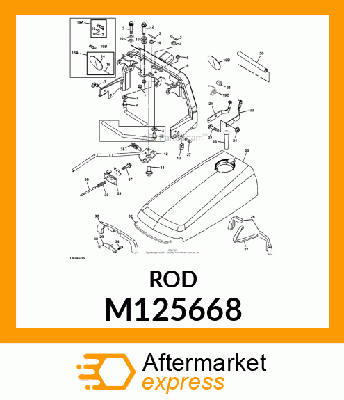 PIN, HOOD LATCH M125668