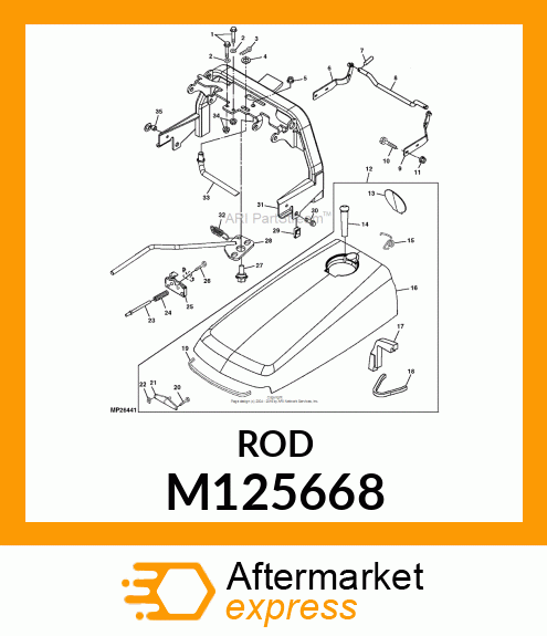 PIN, HOOD LATCH M125668