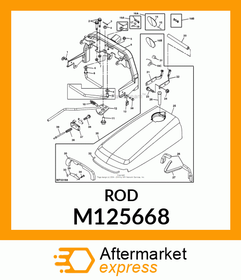 PIN, HOOD LATCH M125668