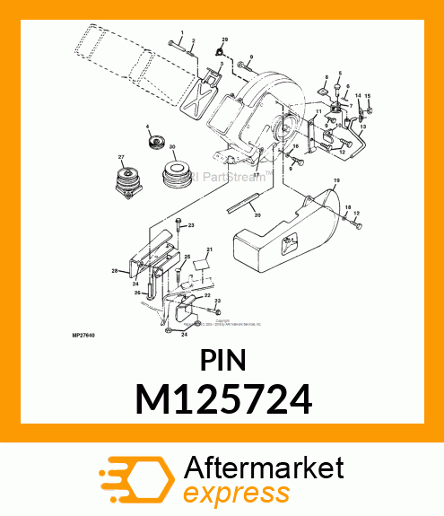 PIN, COVER HINGE M125724