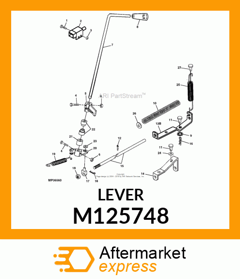 LEVER, PTO M125748