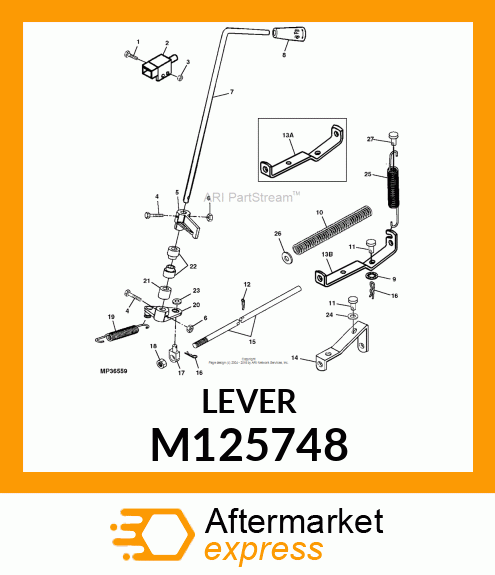 LEVER, PTO M125748