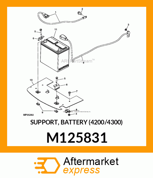 SUPPORT, BATTERY (4200/4300) M125831