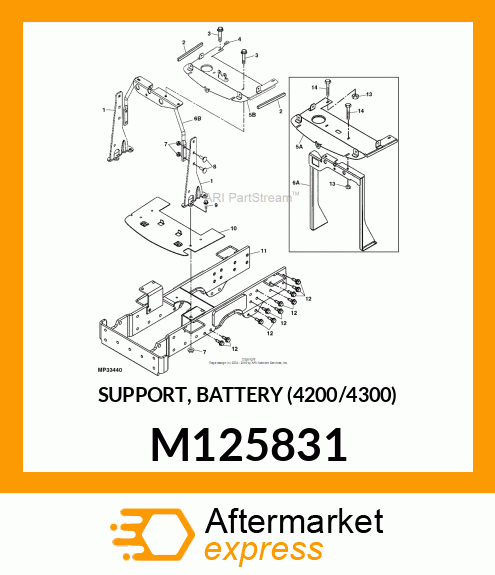 SUPPORT, BATTERY (4200/4300) M125831