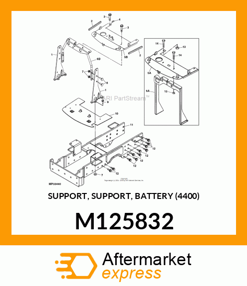 SUPPORT, SUPPORT, BATTERY (4400) M125832