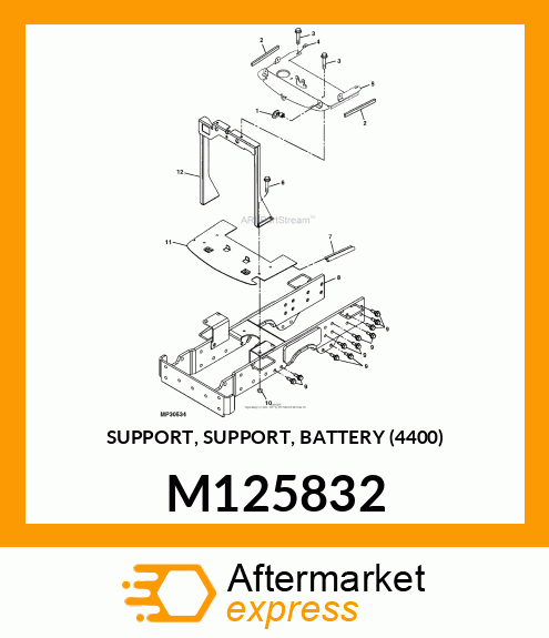 SUPPORT, SUPPORT, BATTERY (4400) M125832