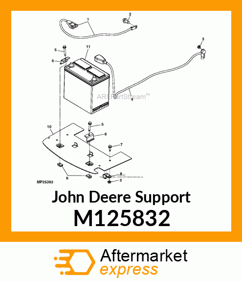 SUPPORT, SUPPORT, BATTERY (4400) M125832