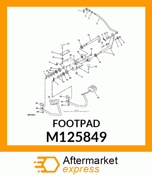 PAD, FORWARD PEDAL M125849