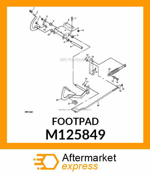 PAD, FORWARD PEDAL M125849