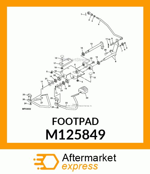 PAD, FORWARD PEDAL M125849