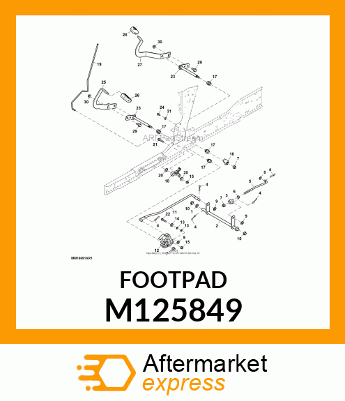 PAD, FORWARD PEDAL M125849