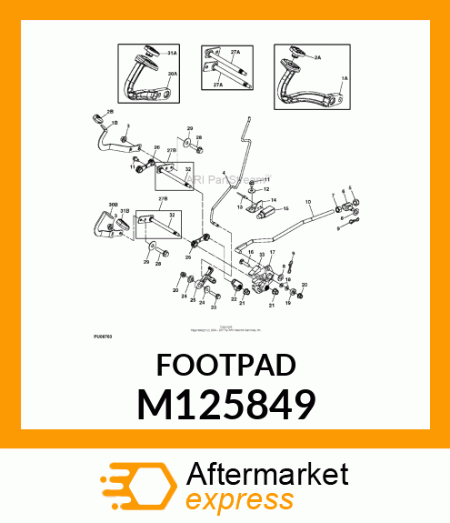 PAD, FORWARD PEDAL M125849