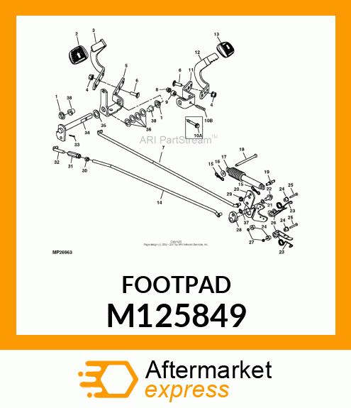 PAD, FORWARD PEDAL M125849